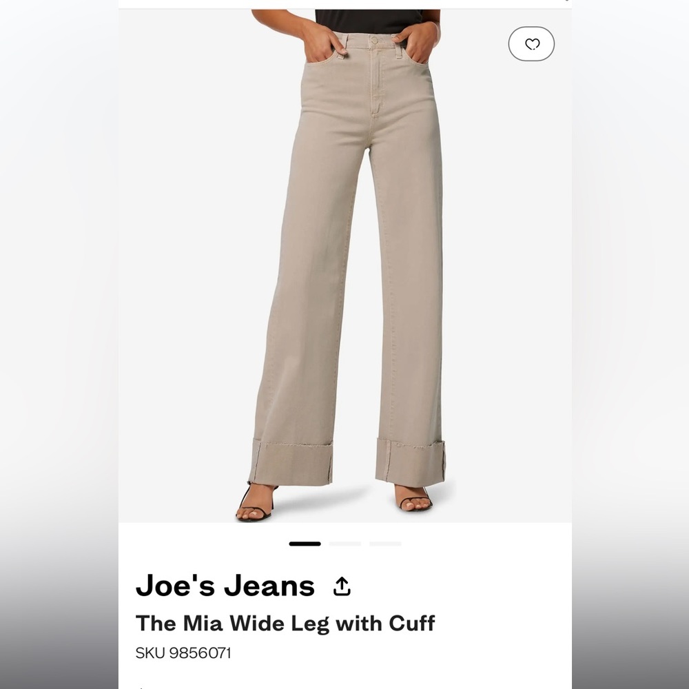 Joes Jeans - the MIA wide leg cuffed denim, size 27